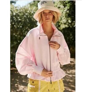 Free People movement Pink From The Top Sweatshirt /Nylon Jacket women's Medium